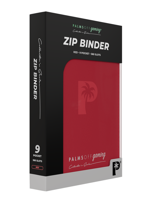 Collector’s Series 9 Pocket Zip Binder - Red | Palms Off Gaming