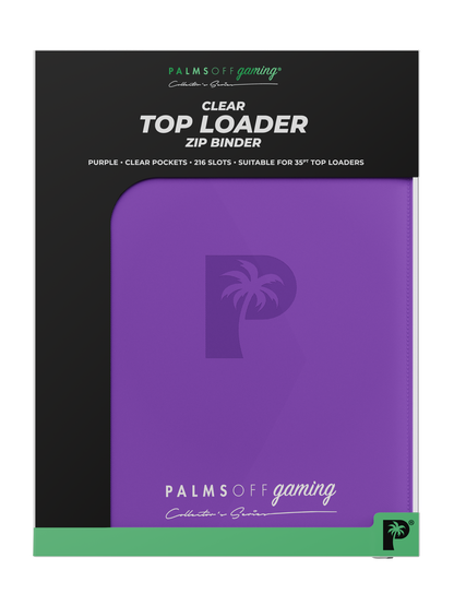 Top Loader 9 Pocket Zip Binder - Purple | Palms Off Gaming
