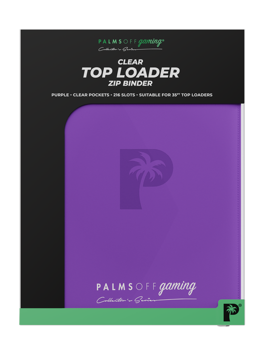 Top Loader 9 Pocket Zip Binder - Purple | Palms Off Gaming