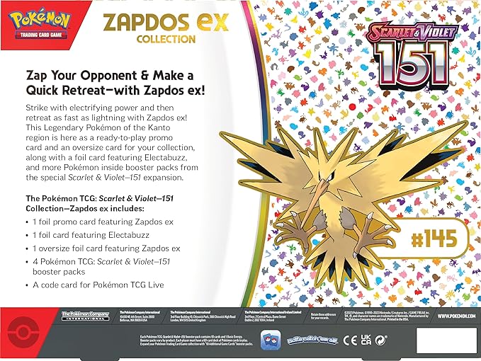 Pokémon TCG - 151 Zapdos ex Collection Box