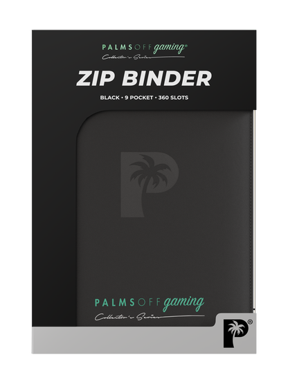 Collector’s Series 9 Pocket Zip Binder - Black | Palms Off Gaming