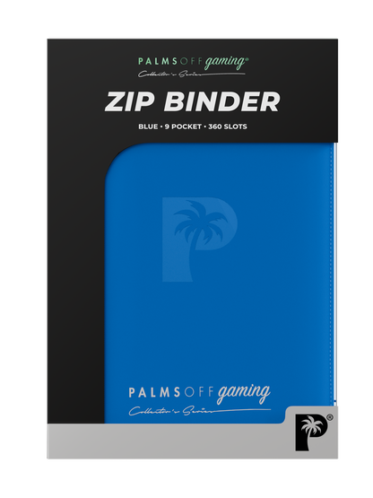 Collector’s Series 9 Pocket Zip Binder - Blue | Palms Off Gaming