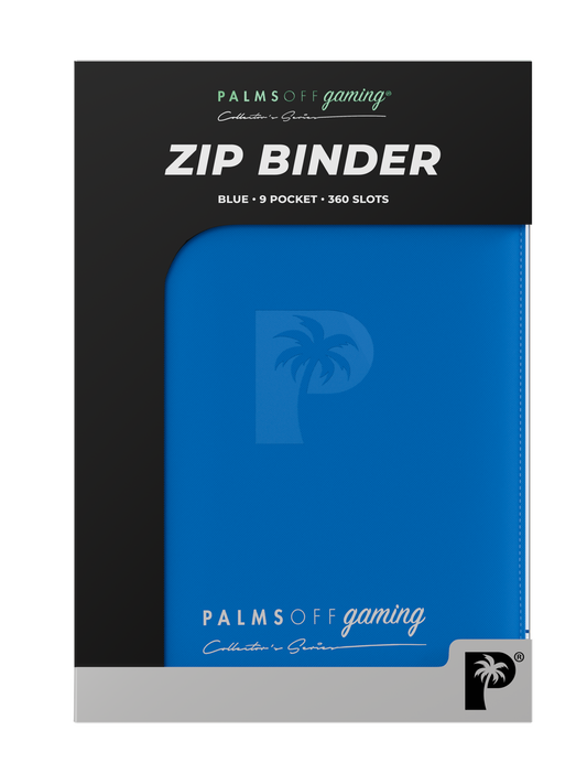 Collector’s Series 9 Pocket Zip Binder - Blue | Palms Off Gaming