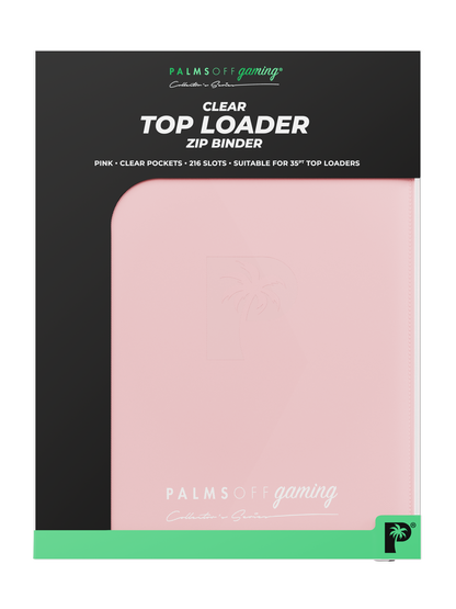 Top Loader 9 Pocket Zip Binder - Pink | Palms Off Gaming