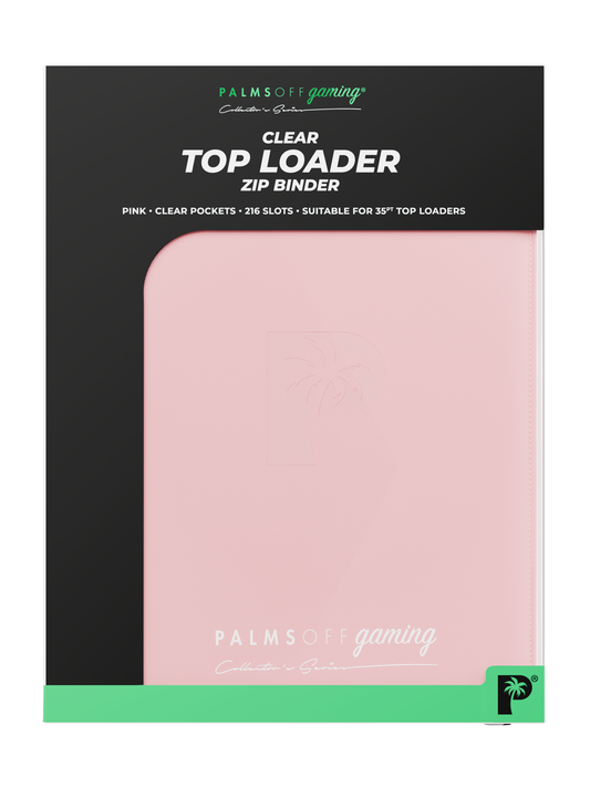 Top Loader 9 Pocket Zip Binder - Pink | Palms Off Gaming