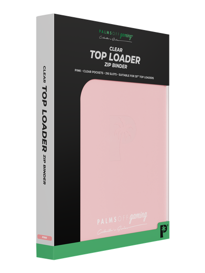 Top Loader 9 Pocket Zip Binder - Pink | Palms Off Gaming