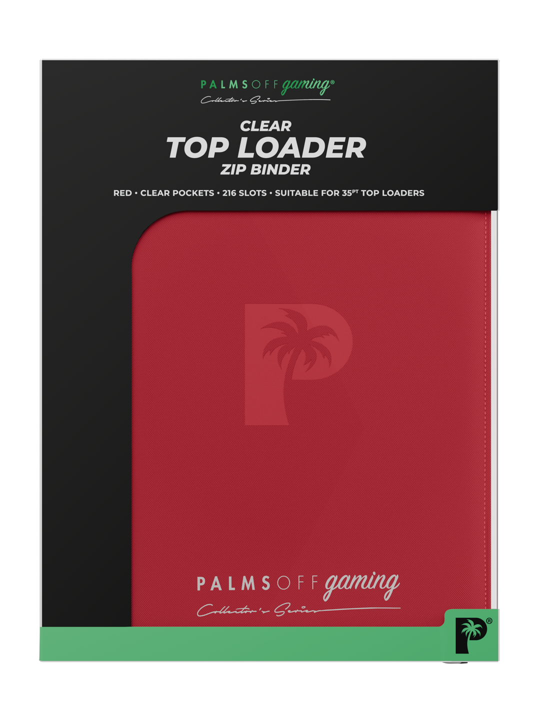 Top Loader 9 Pocket Zip Binder - Red | Palms Off Gaming