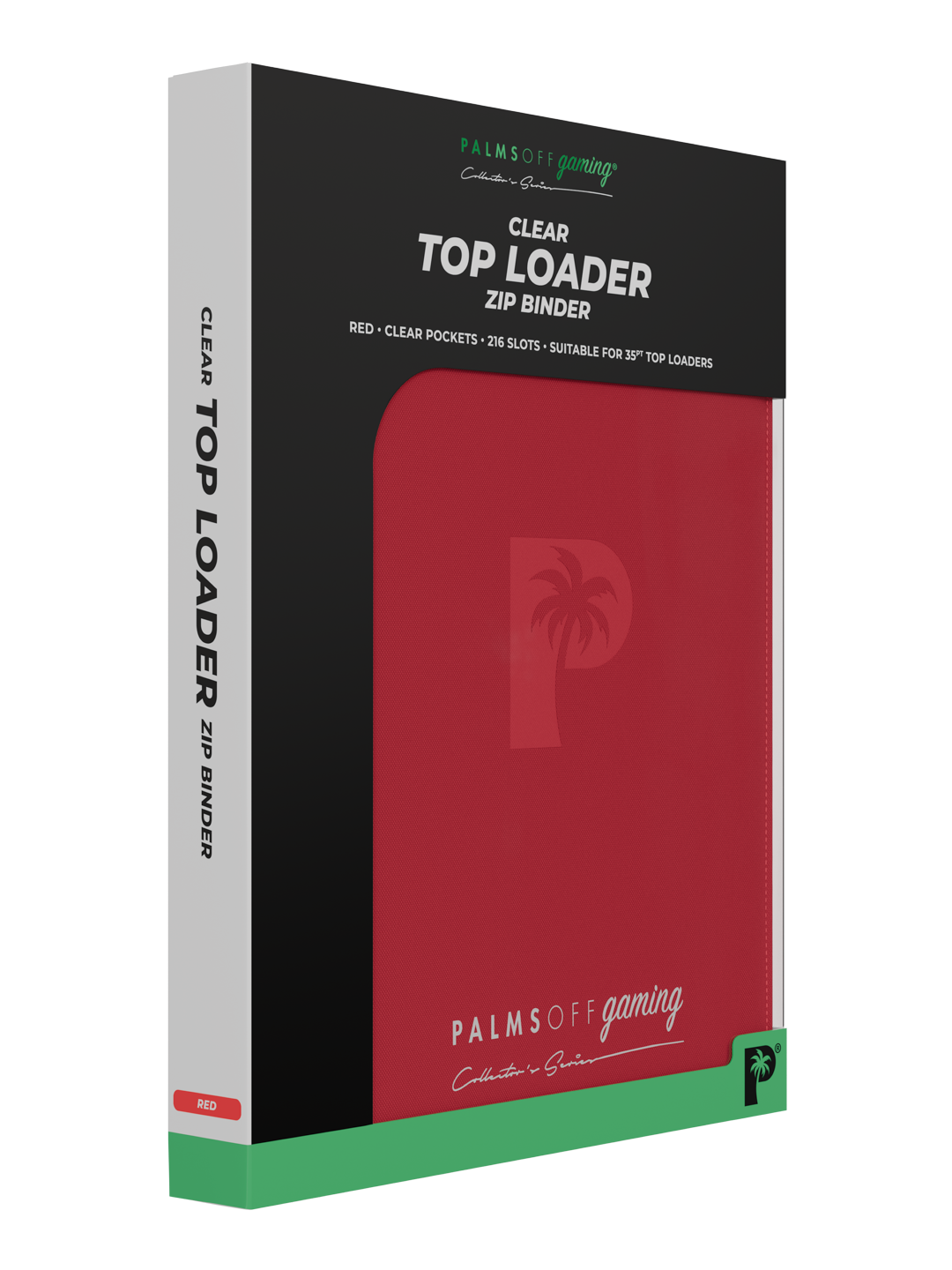 Top Loader 9 Pocket Zip Binder - Red | Palms Off Gaming