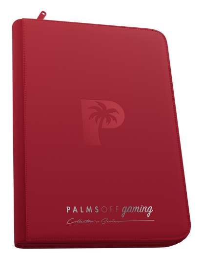 Top Loader 9 Pocket Zip Binder - Red | Palms Off Gaming