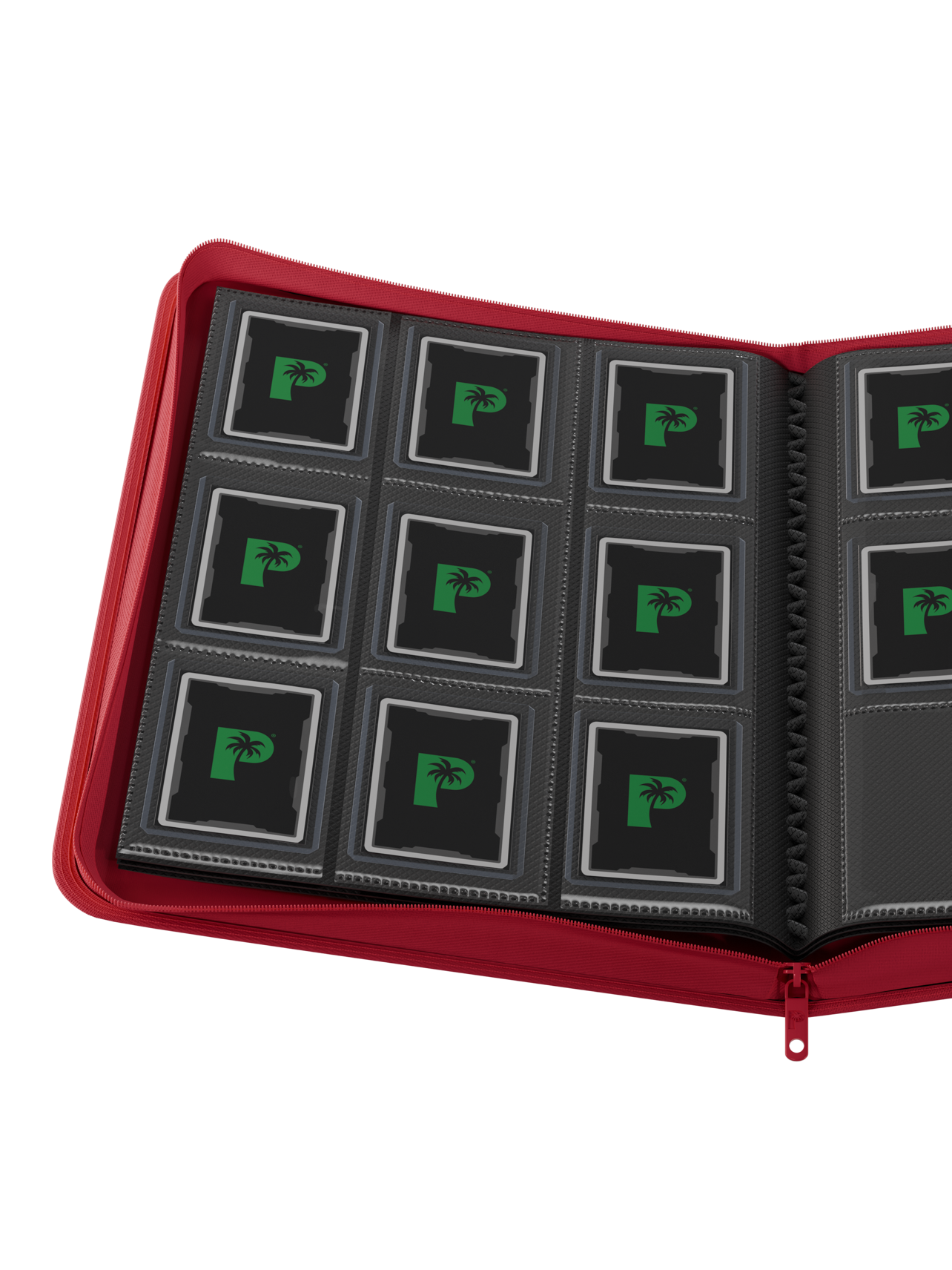 Top Loader 9 Pocket Zip Binder - Red | Palms Off Gaming
