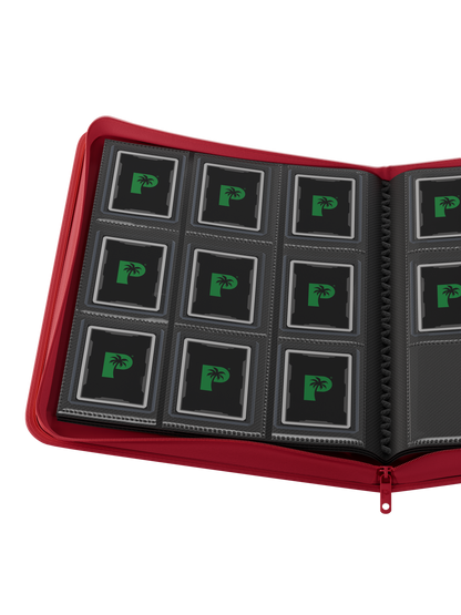 Top Loader 9 Pocket Zip Binder - Red | Palms Off Gaming
