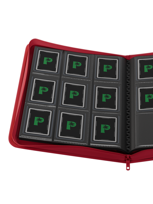 Top Loader 9 Pocket Zip Binder - Red | Palms Off Gaming