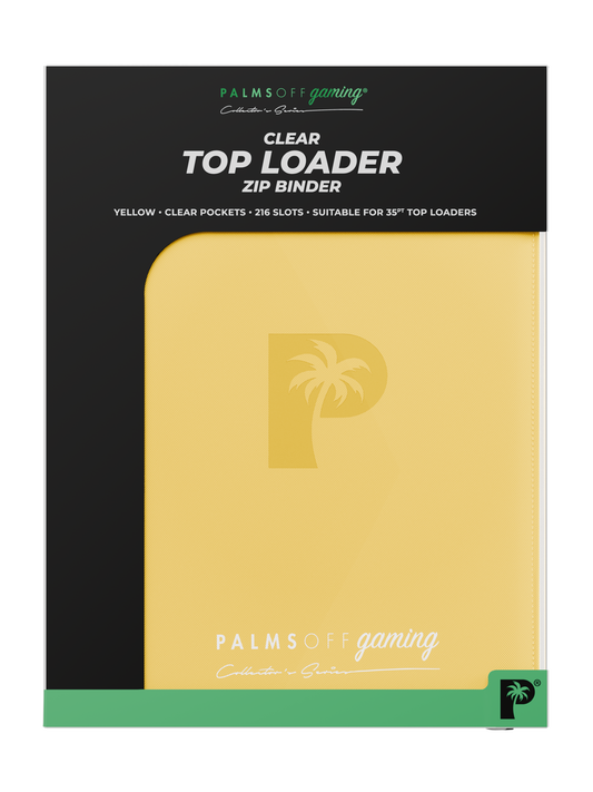 Top Loader 9 Pocket Zip Binder - Yellow | Palms Off Gaming