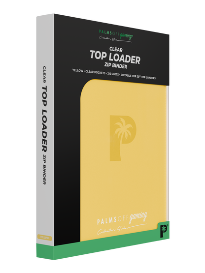 Top Loader 9 Pocket Zip Binder - Yellow | Palms Off Gaming