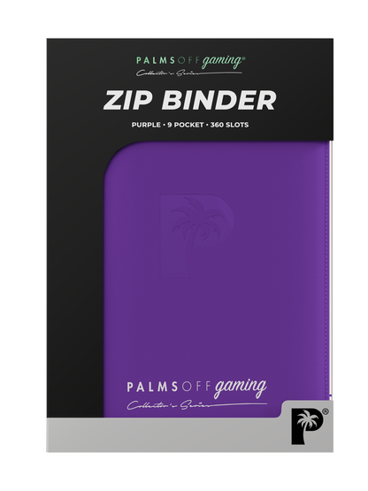 Collector’s Series 9 Pocket Zip Binder - Purple | Palms Off Gaming