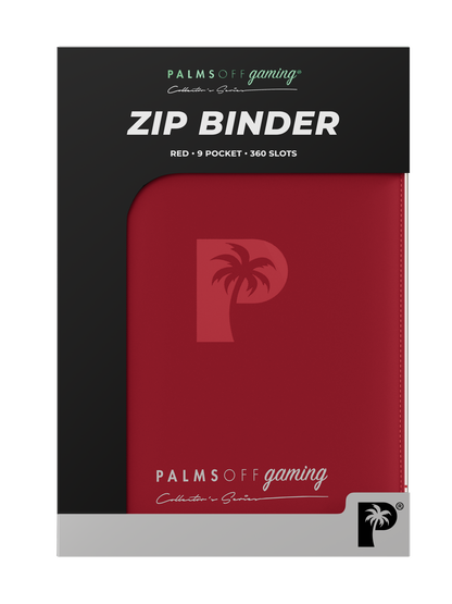 Collector’s Series 9 Pocket Zip Binder - Red | Palms Off Gaming