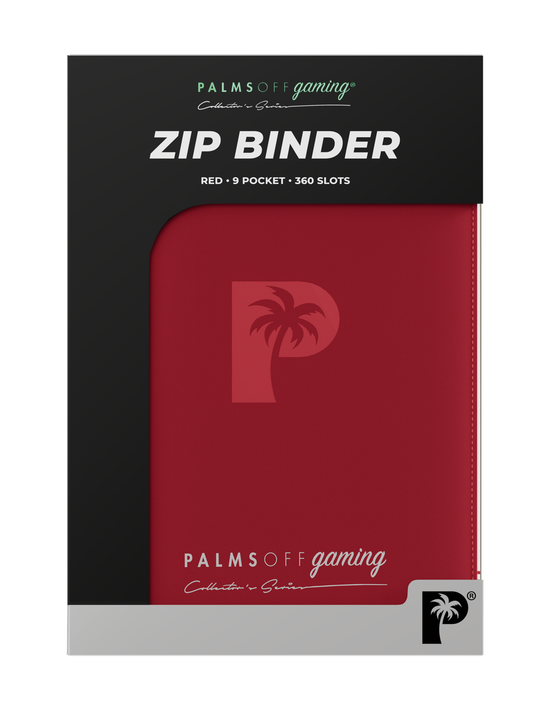 Collector’s Series 9 Pocket Zip Binder - Red | Palms Off Gaming