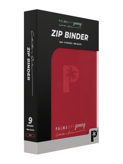 Collector’s Series 9 Pocket Zip Binder - Red | Palms Off Gaming