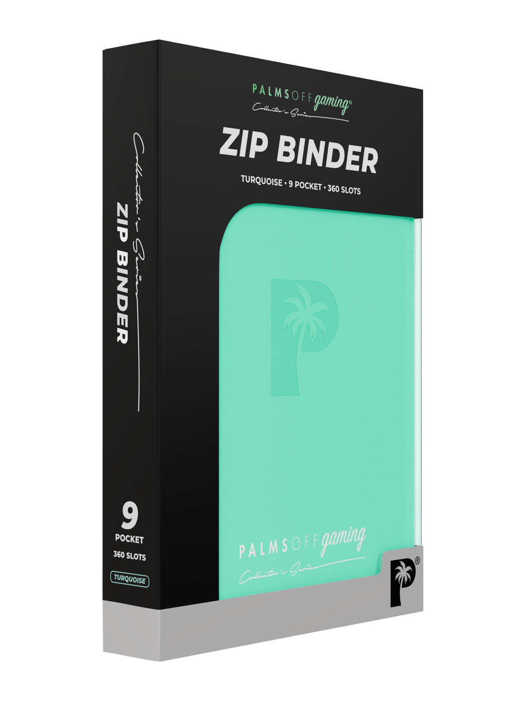 Top Loader 9 Pocket Zip Binder - Turquoise | Palms Off Gaming
