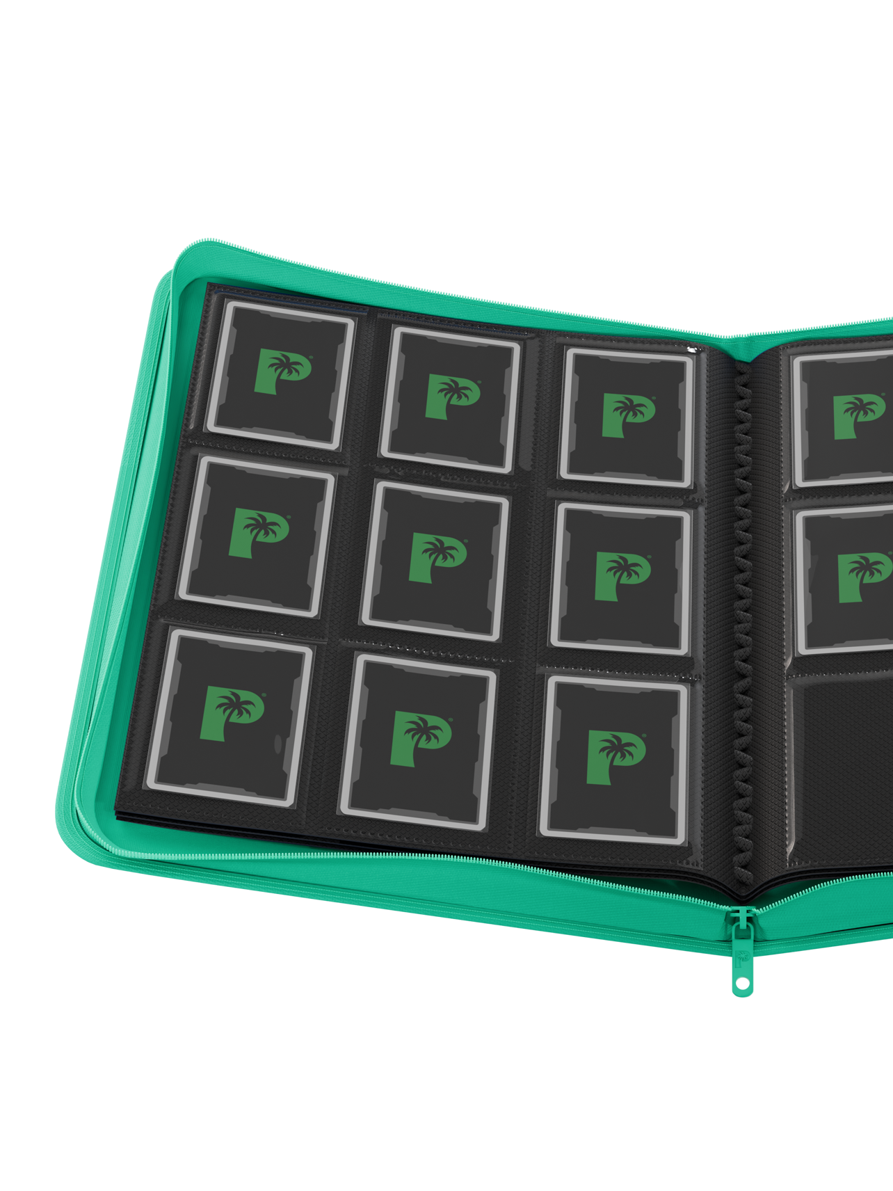 Top Loader 9 Pocket Zip Binder - Turquoise | Palms Off Gaming