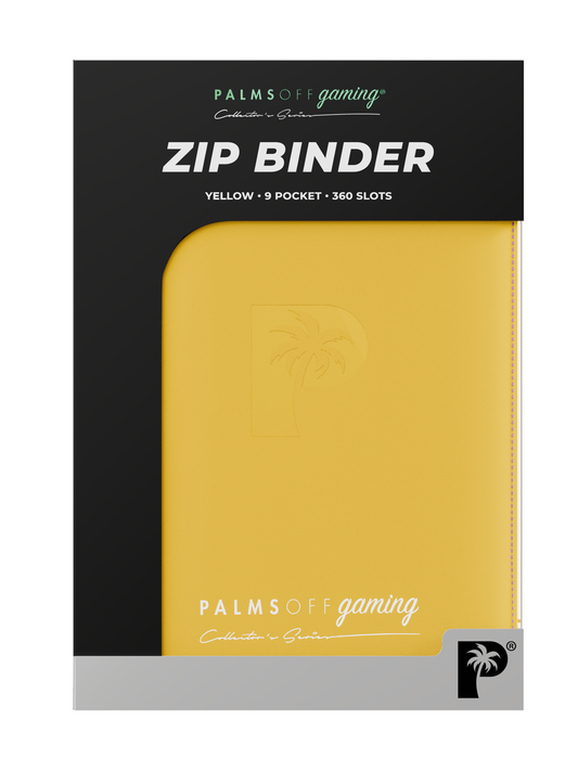 Collector’s Series 9 Pocket Zip Binder - Yellow | Palms Off Gaming