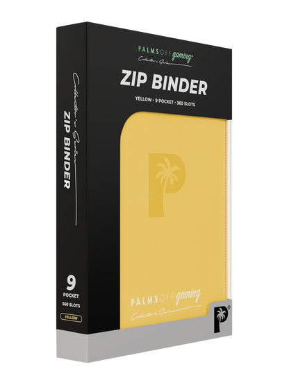Collector’s Series 9 Pocket Zip Binder - Yellow | Palms Off Gaming